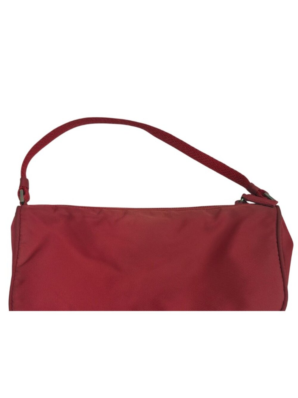 Vintage Prada Tessuto Sport Nylon Pochette Shoulder Bag in Red - Picture 4 of 6